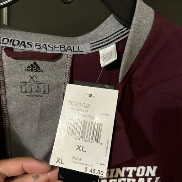 NEW WITH TAGS Sinton Adidas Baseball Men’s Icon Short Sleeve Cage Jacket - Picture 5 of 9